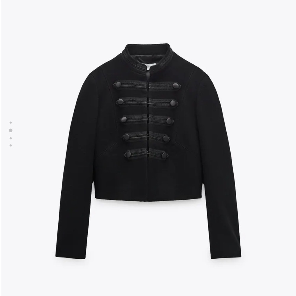 Zara wool toggle detail blazer